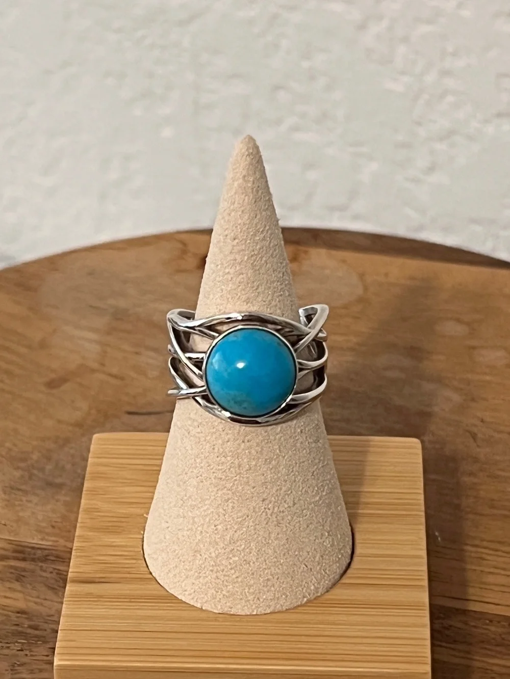 Dan A. Jackson Turquoise Multi Band Ring 925 Silver DA Stamp Size 9